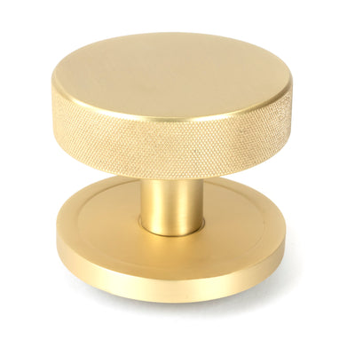 From The Anvil 50893 - Satin Brass Brompton Centre Door Knob (Plain)