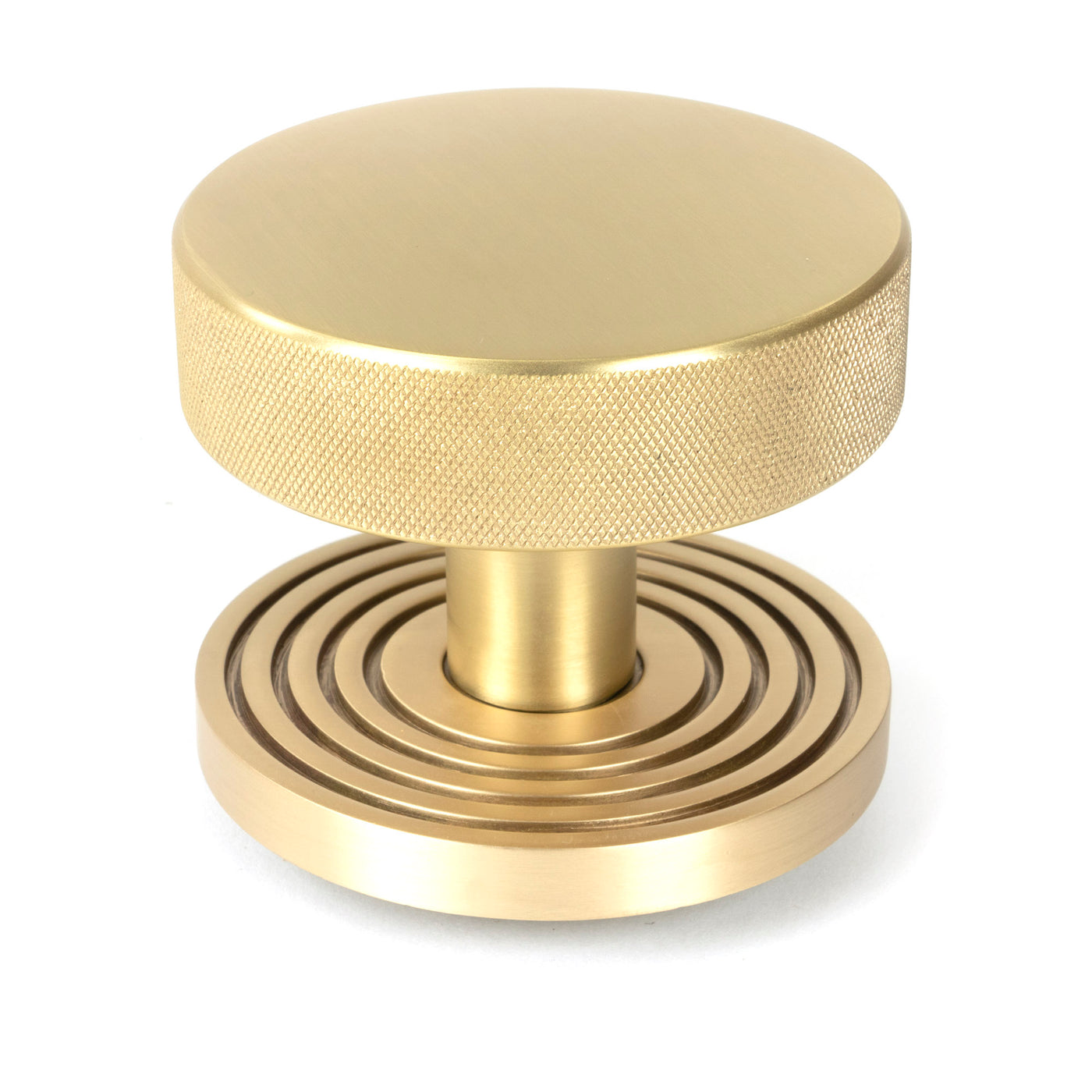 From The Anvil 50895 - Satin Brass Brompton Centre Door Knob (Beehive)