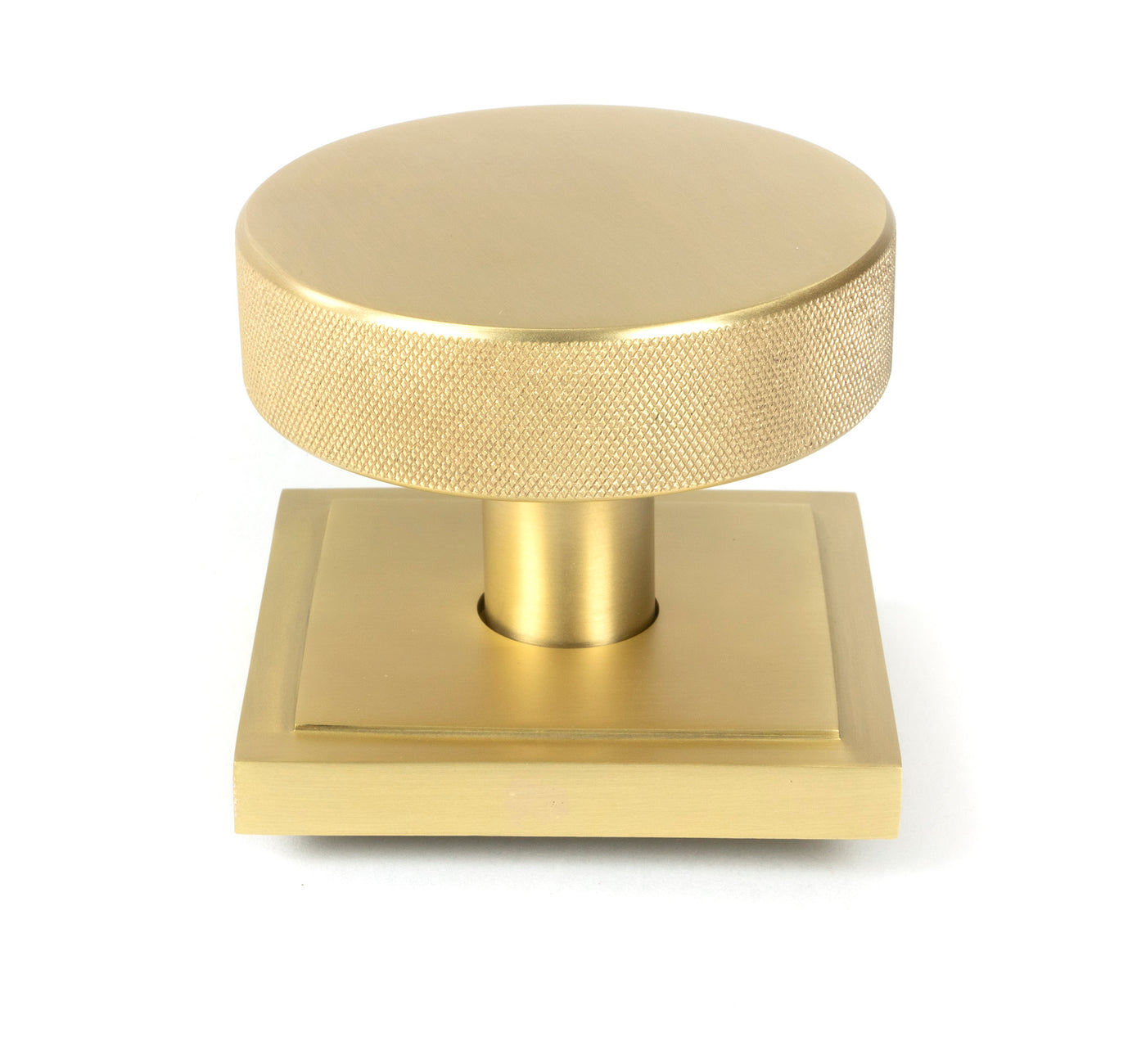 From The Anvil 50896 - Satin Brass Brompton Centre Door Knob (Square)