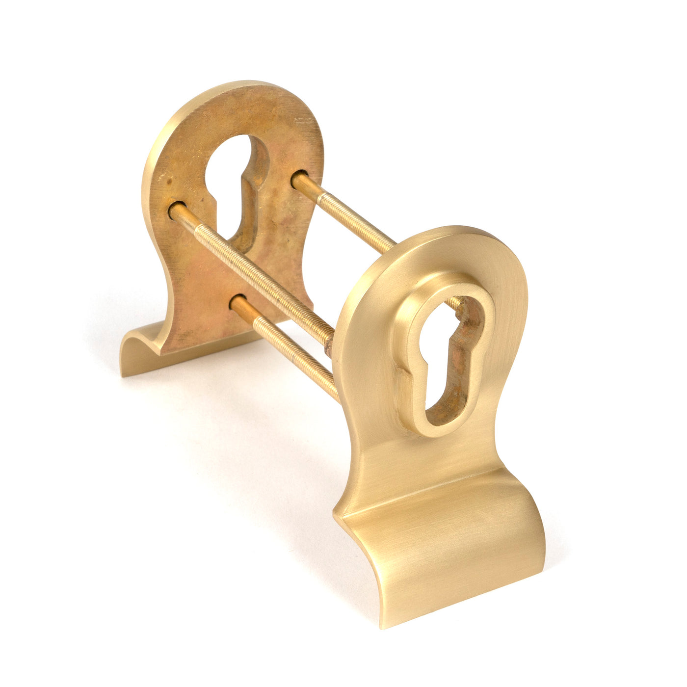 From The Anvil 50899 - Satin Brass 50mm Euro Door Pull (Back to Back fixings)