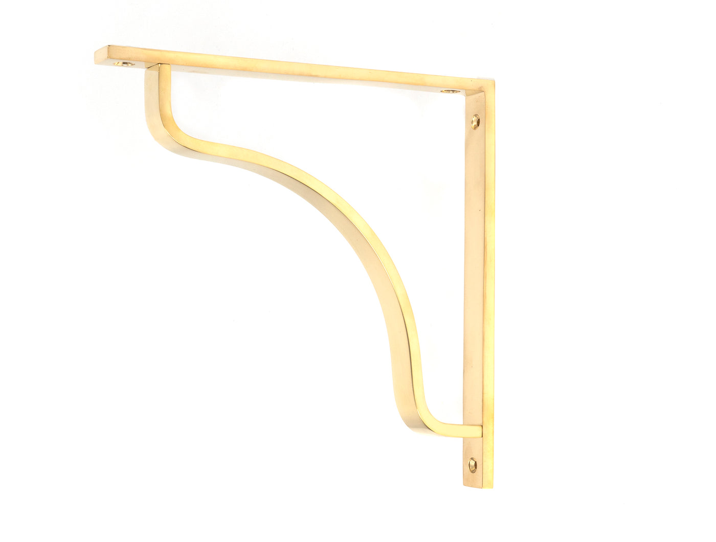 From The Anvil 51095 - Polished Brass Abingdon Shelf Bracket (200mm x 200mm)