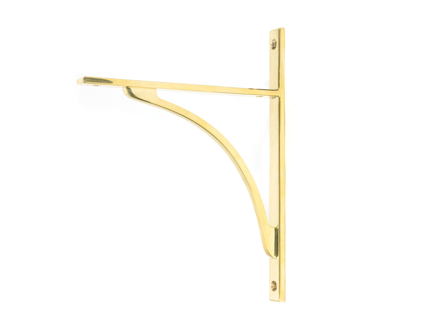 From The Anvil 51125 - Polished Brass Apperley Shelf Bracket (260mm x 200mm)