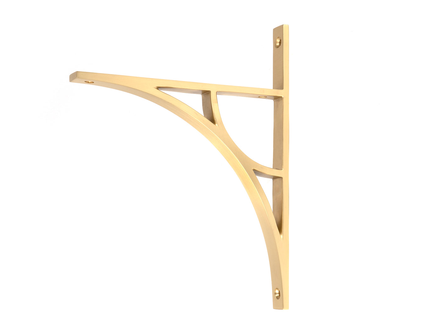 From The Anvil 51167 - Satin Brass Tyne Shelf Bracket (260mm x 200mm)