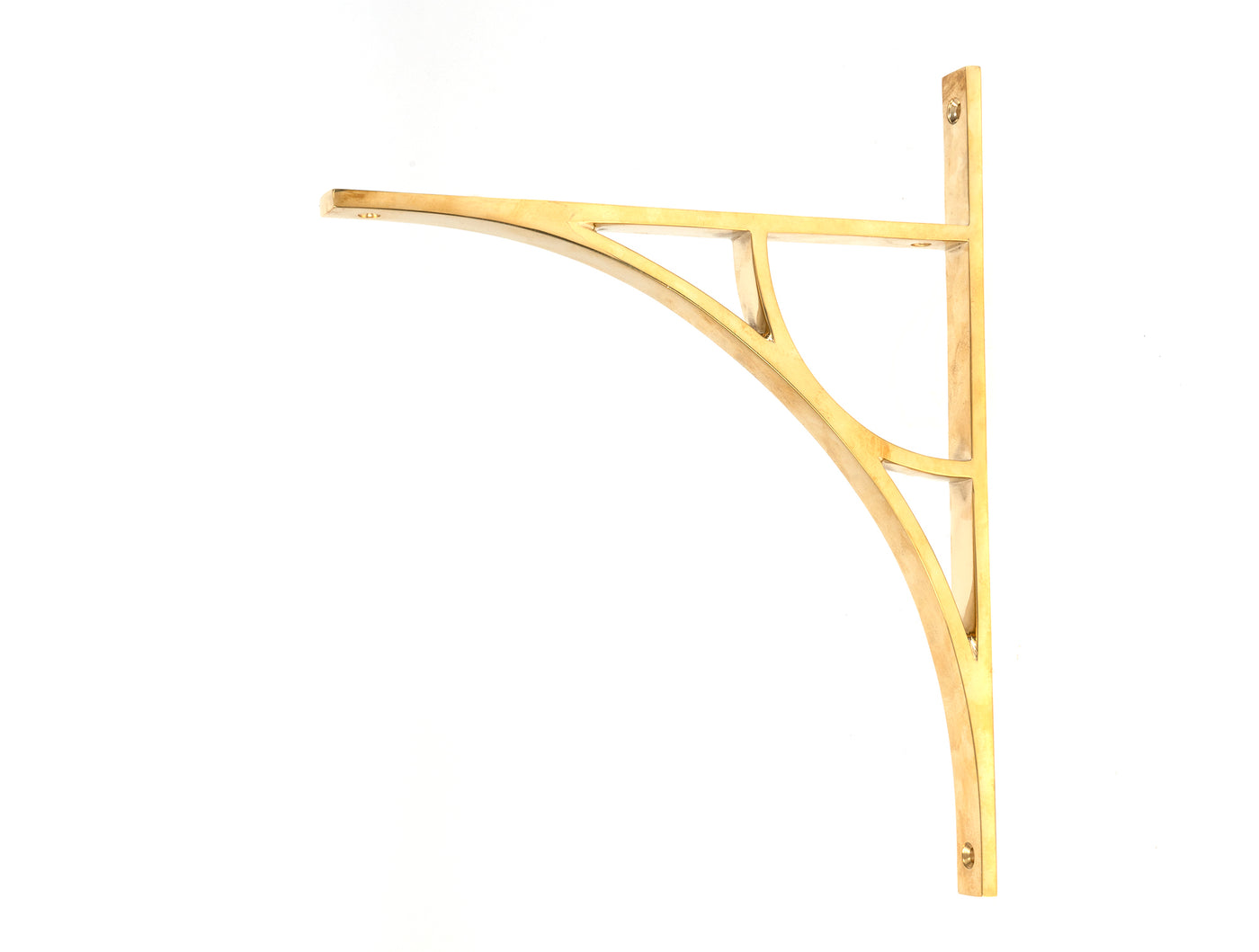 From The Anvil 51175 - Polished Brass Tyne Shelf Bracket (314mm x 250mm)