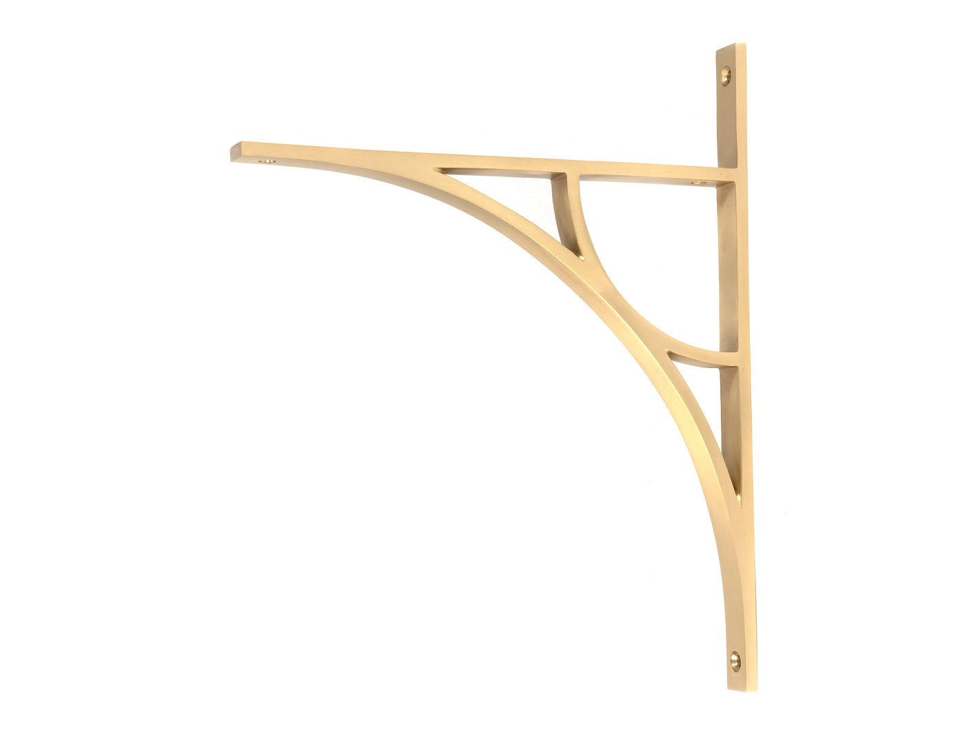 From The Anvil 51177 - Satin Brass Tyne Shelf Bracket (314mm x 250mm)