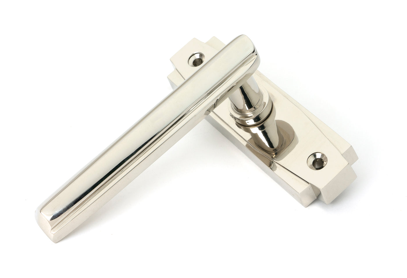 From The Anvil 51193 - Polished Nickel Art Deco Lever on Rose Set