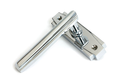 From The Anvil 51194 - Polished Chrome Art Deco Lever on Rose Set