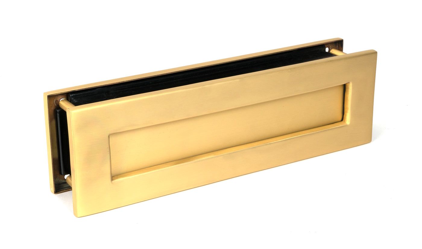 From The Anvil 51308 - Satin Brass Traditional Letterbox