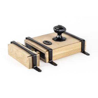 From The Anvil 33005 - Black Oak Box Lock & Octagonal Knob Set  #finish_black