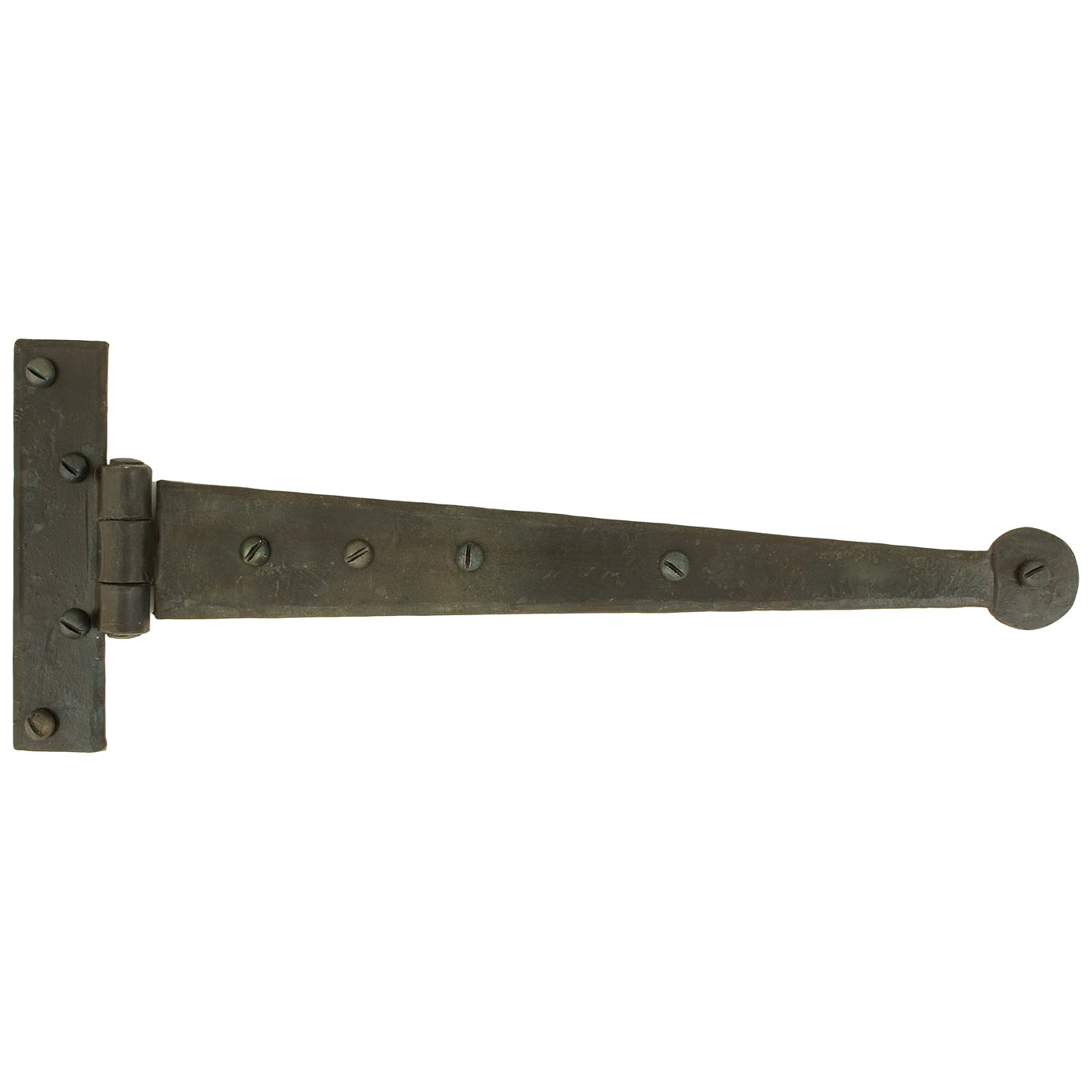 From The Anvil 33006 - Beeswax 12" Penny End T Hinge (pair) #finish_beeswax