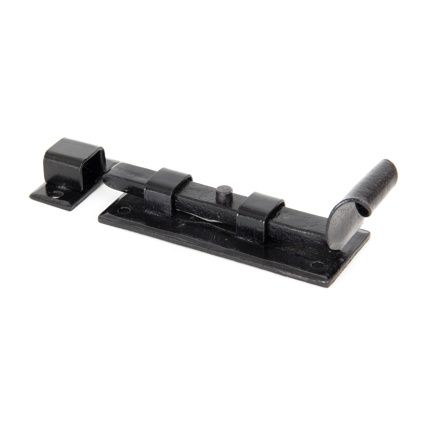 From The Anvil 33013 - Black 4" Straight Door Bolt #finish_black