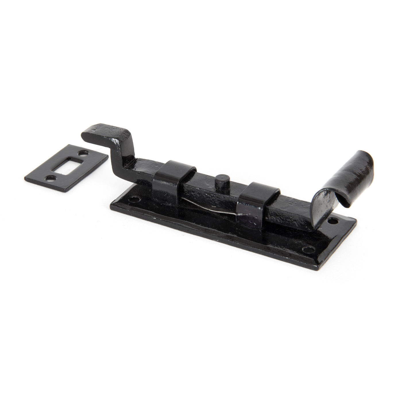 From The Anvil 33014 - Black 4" Cranked Door Bolt #finish_black