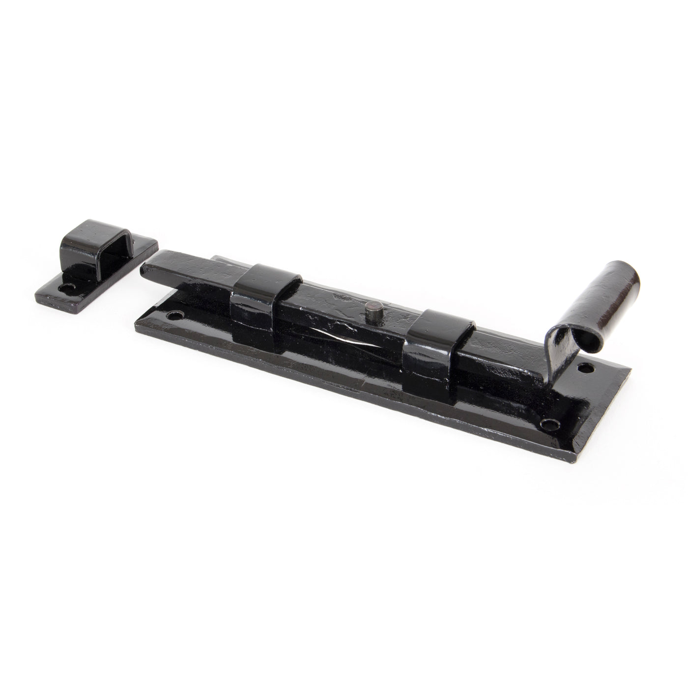 From The Anvil 33015 - Black 6" Straight Door Bolt #finish_black