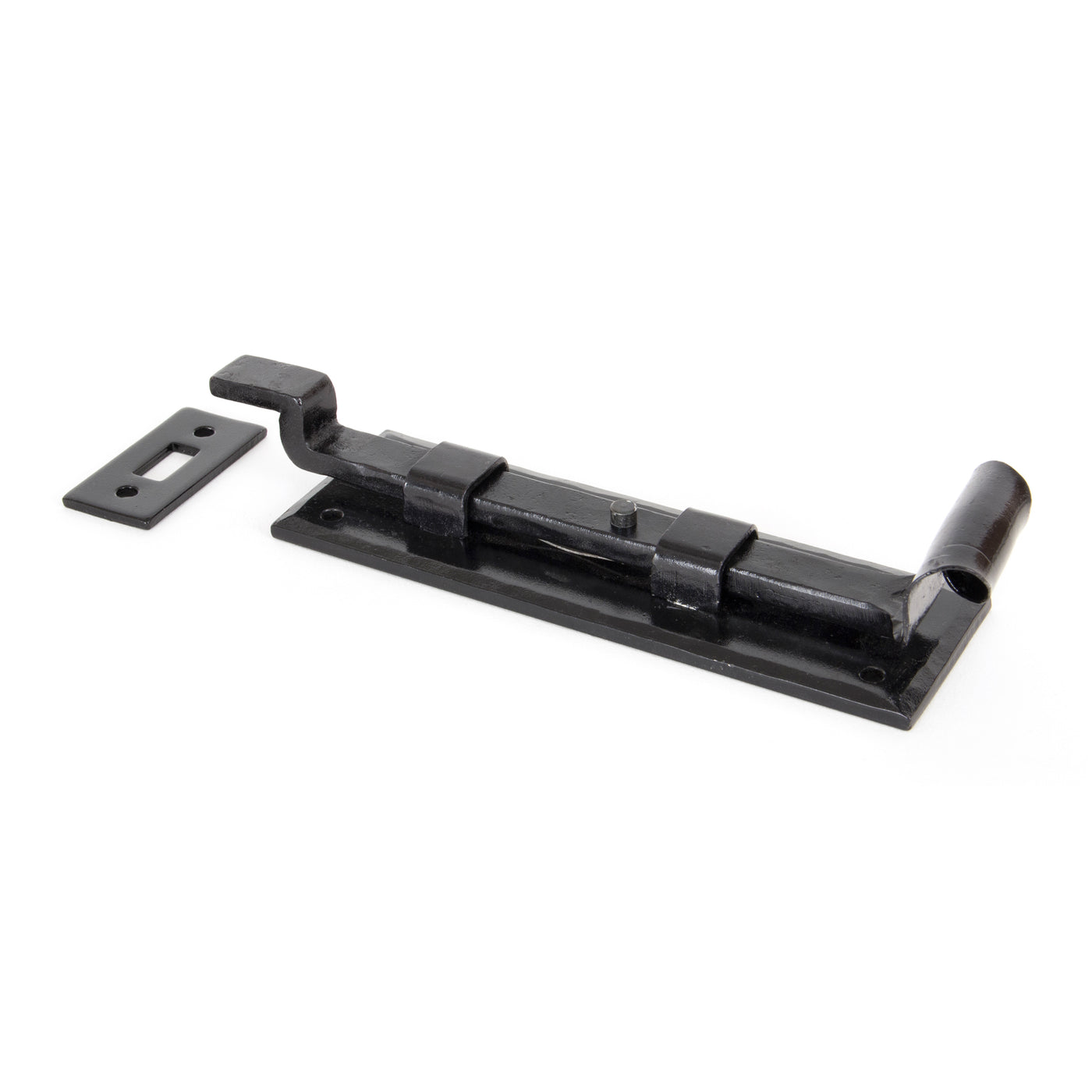 From The Anvil 33016 - Black 6" Cranked Door Bolt #finish_black