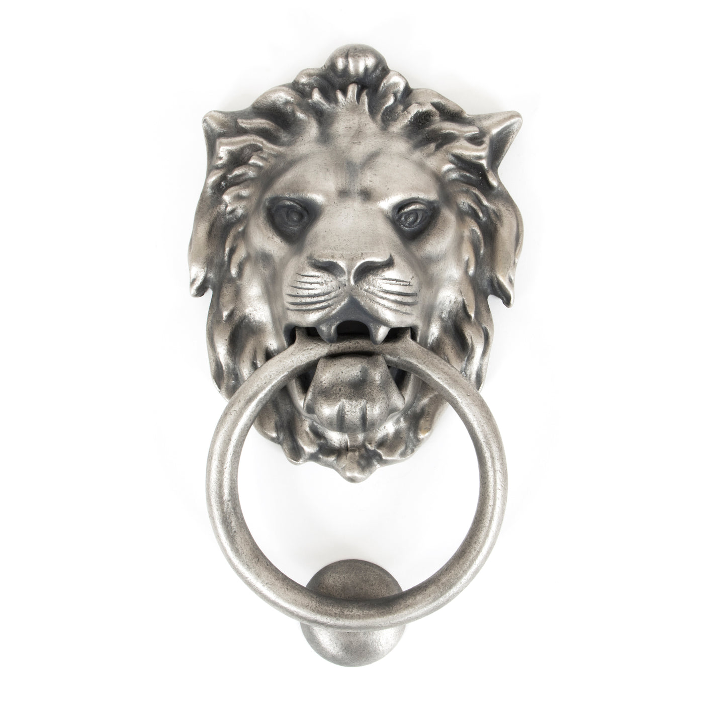 From The Anvil 33019 - Antique Pewter Lion Head Door Knocker  #finish_antique-pewter