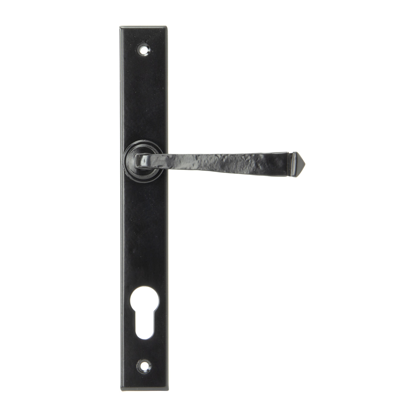 From The Anvil 33033 - Black Avon Slimline Lever Espag. Lock Set #finish_black