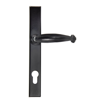 From The Anvil 33035 - Black Cottage Slimline Lever Espag. Lock Set  #finish_black