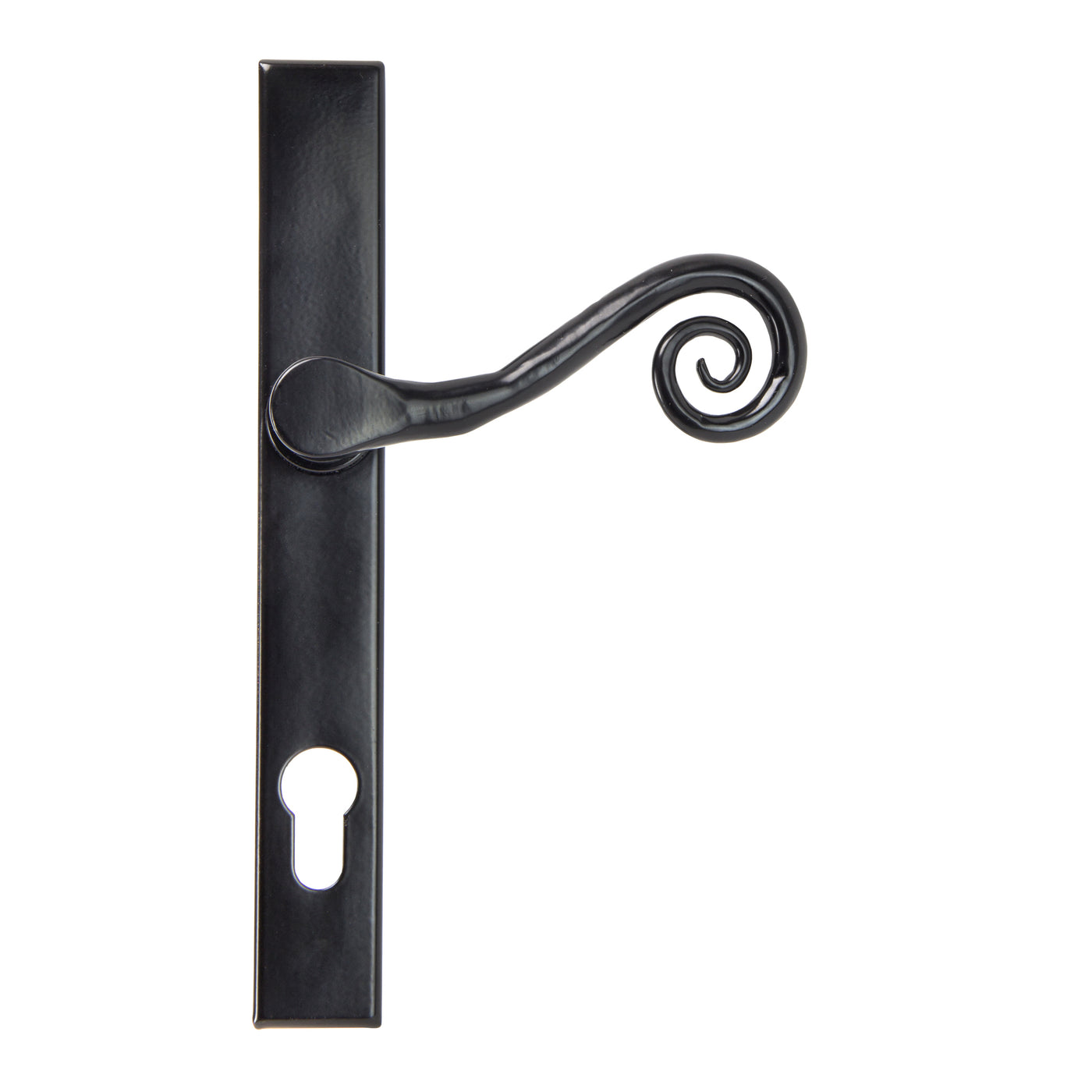 From The Anvil 33037R - Black Monkeytail Slimline Lever Espag. Lock Set - RH #finish_black