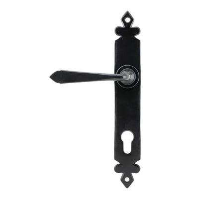 From The Anvil 33067 - Black Cromwell Lever Espag. Lock Set