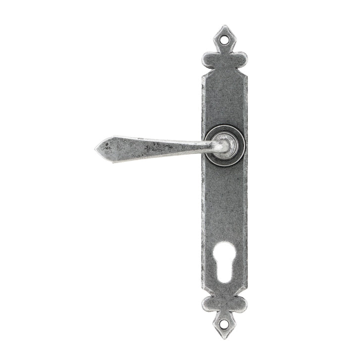 From The Anvil 33068 - Pewter Cromwell Lever Espag. Lock Set