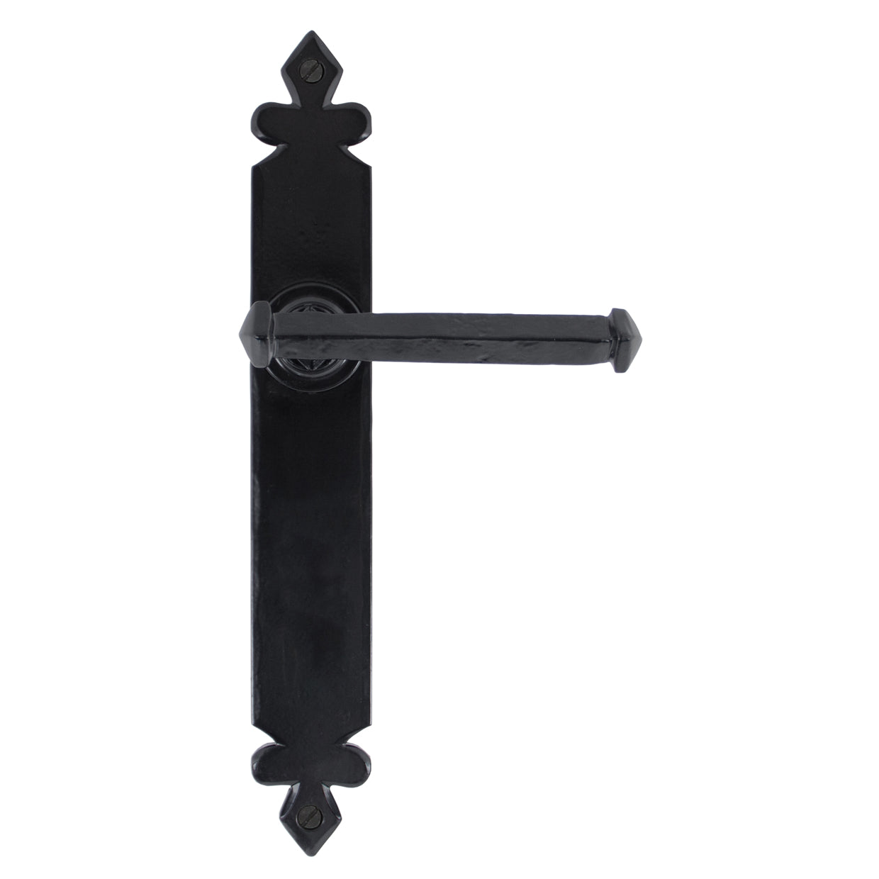 From The Anvil 33173 - Black Tudor Lever Latch Set #finish_black