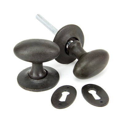 From The Anvil 33229 - Beeswax Oval Mortice/Rim Knob Set  #finish_beeswax