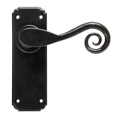 From The Anvil 33278 - Black Monkeytail Lever Latch Set #finish_black