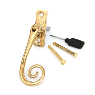 From The Anvil 33311 - Polished Brass Slim Monkeytail Espag - RH #finish_polished-brass