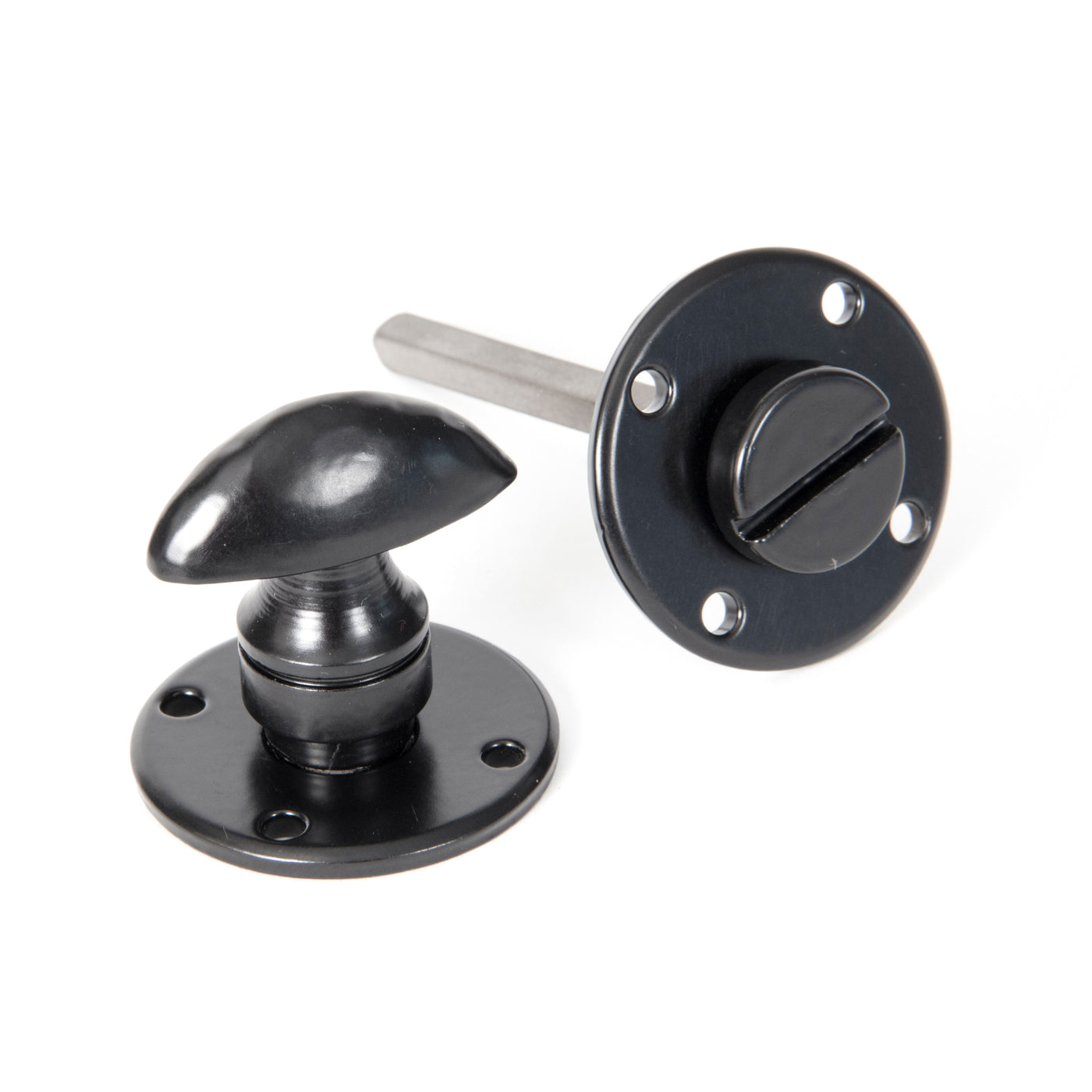 From The Anvil 33382 - Black Round Bathroom Thumbturn  #finish_black