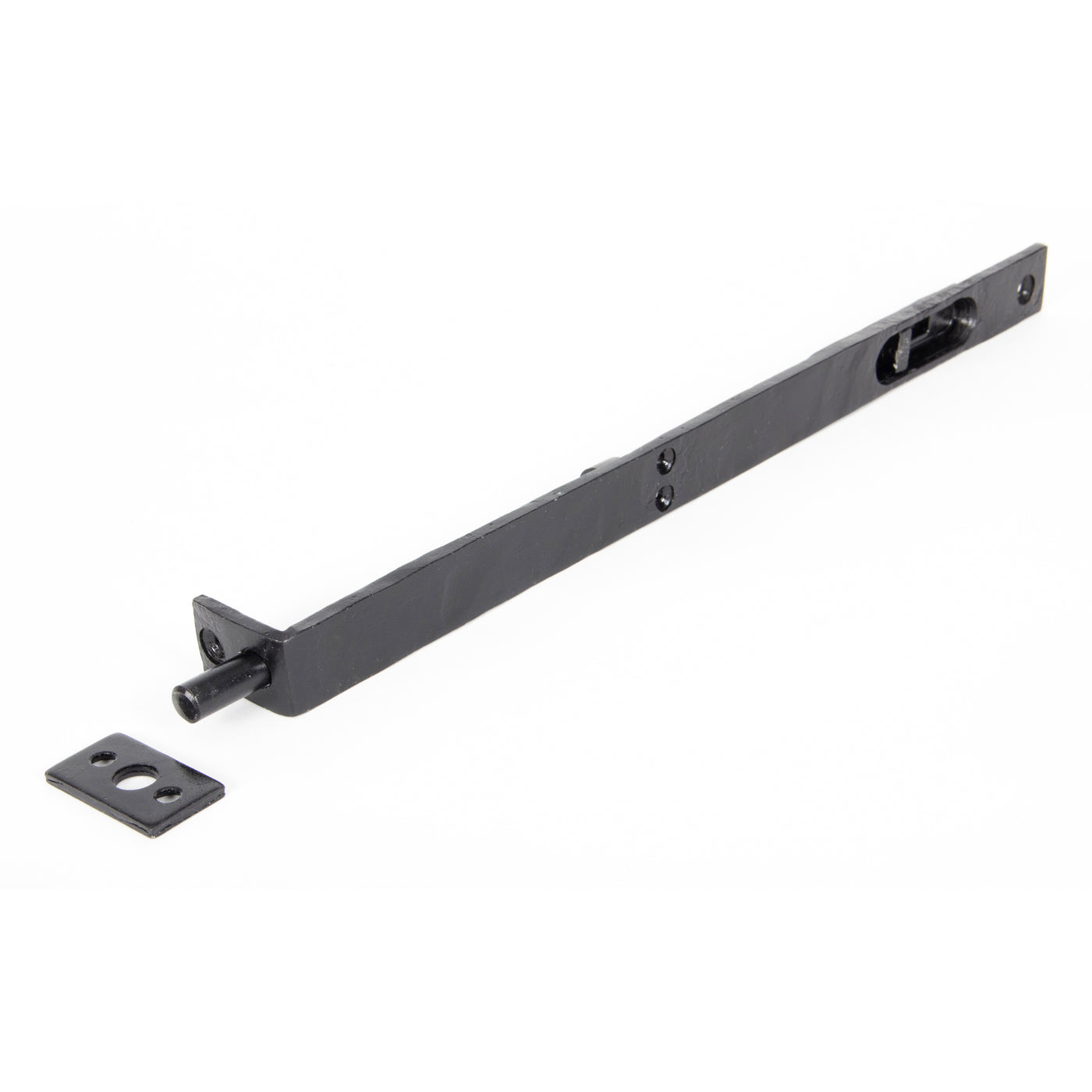 From The Anvil 33392 - Black 12" Flush/Slide Door Bolt  #title_black