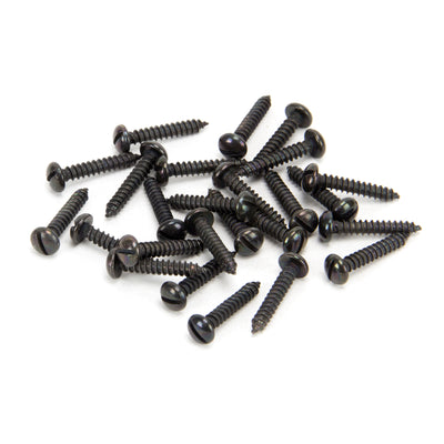 From The Anvil 33409 - Black 6 x¾" Round Head Screws (25) #finish_black