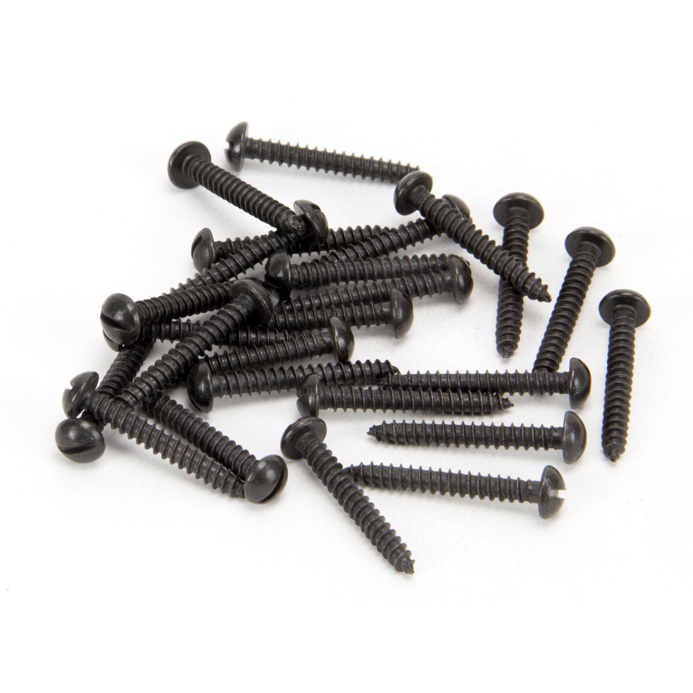 From The Anvil 33410 - Black 6 x 1" Round Head Screws (25) #finish_black