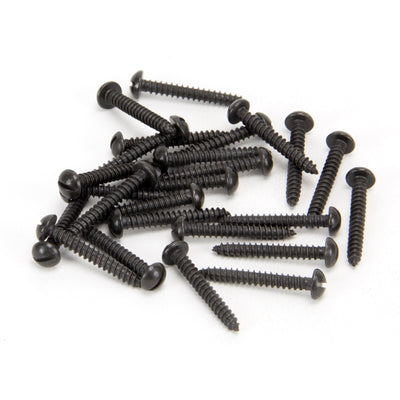 From The Anvil 33410 - Black 6 x 1" Round Head Screws (25) #finish_black