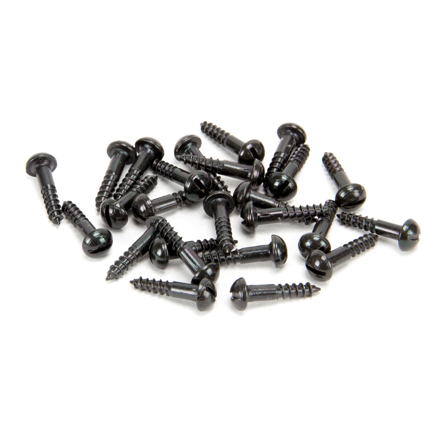 From The Anvil 33414 - Black 8 x¾" Round Head Screws (25) #finish_black