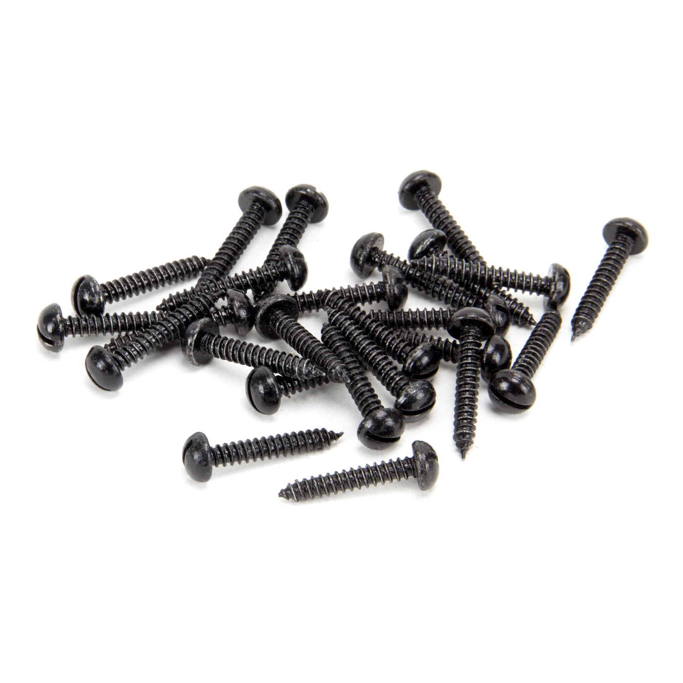 From The Anvil 33418 - Black 8 x 1" Round Head Screws (25) #finish_black