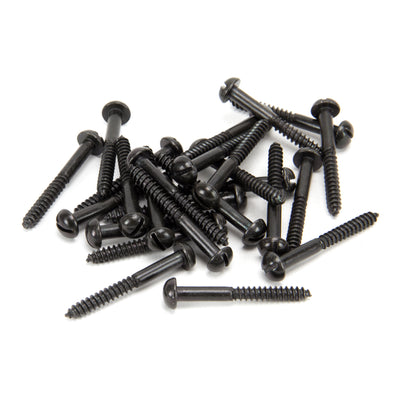 From The Anvil 33420 - Black 10 x 1½" Round Head Screws (25) #finish_black