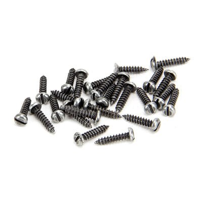 From The Anvil 33421 - Pewter 4 x½" Round Head Screws (25) #finish_pewter-patina