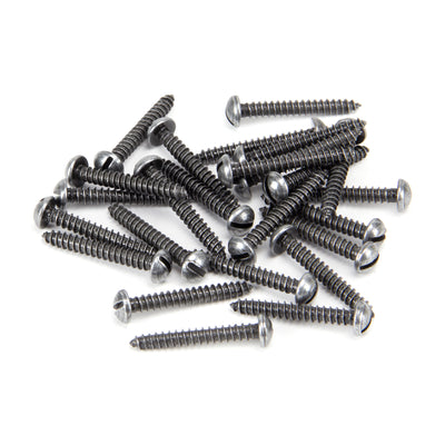 From The Anvil 33427 - Pewter 6 x 1" Round Head Screws (25) #finish_pewter-patina