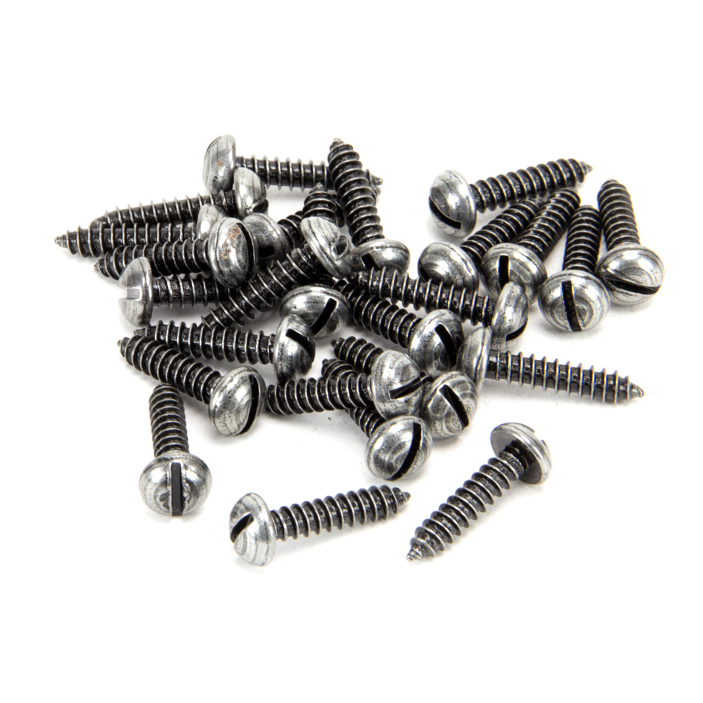 From The Anvil 33431 - Pewter 8 x¾" Round Head Screws (25) #finish_pewter-patina