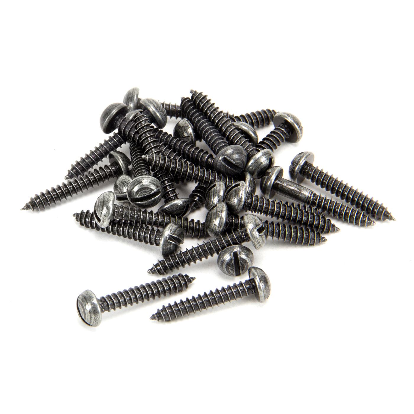 From The Anvil 33433 - Pewter 8 x 1" Round Head Screws (25) #finish_pewter-patina