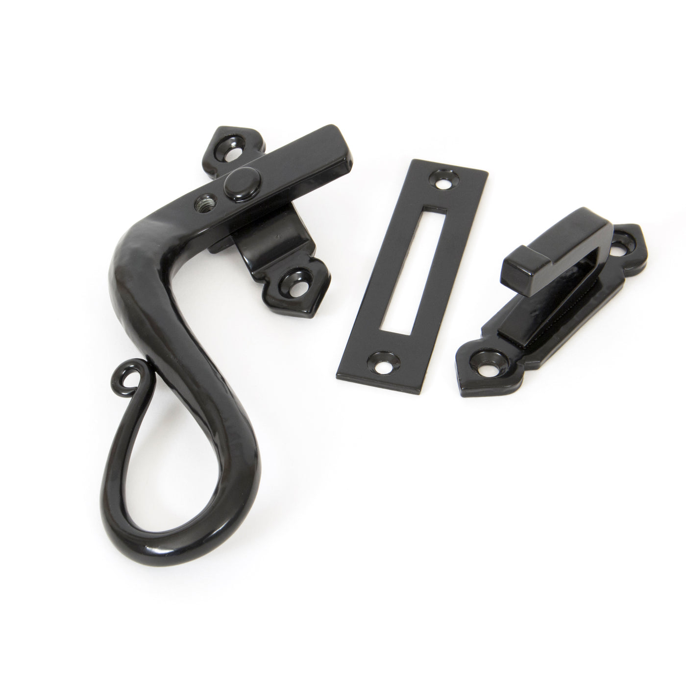 From The Anvil 33468 - Black Locking Shepherd's Crook Fastener - LH #finish_black