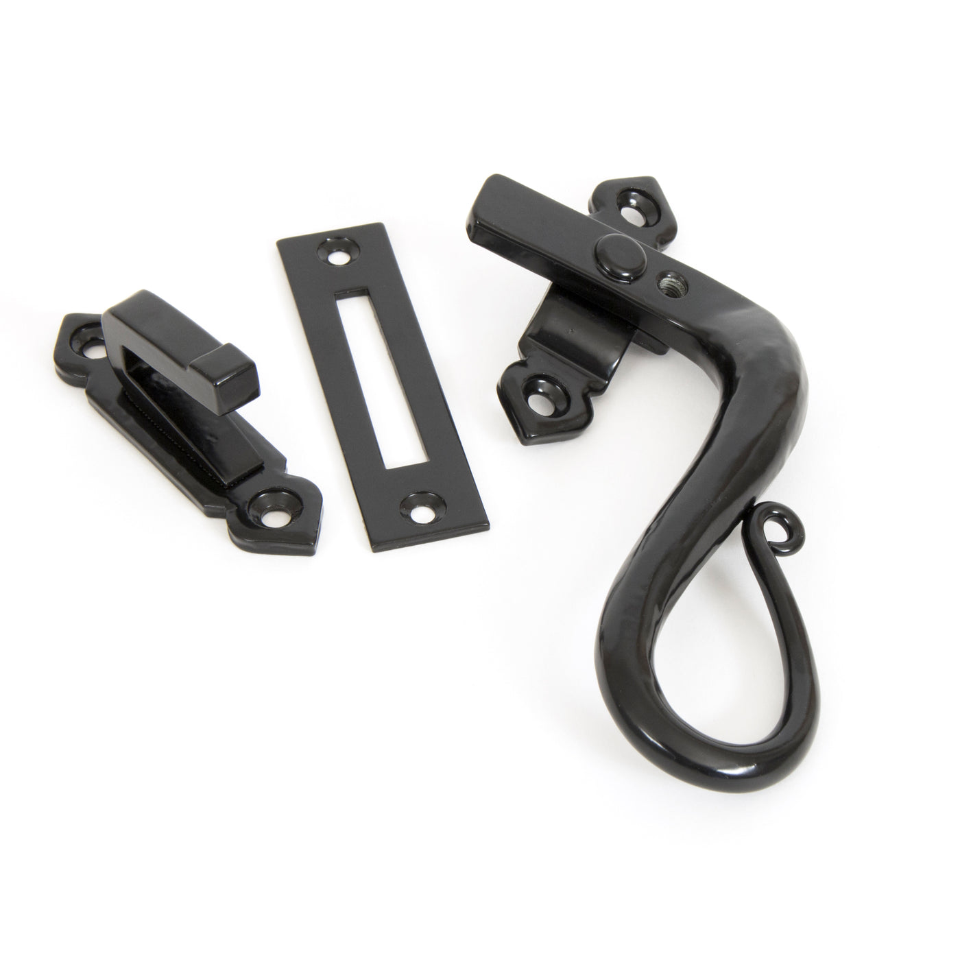 From The Anvil 33469 - Black Locking Shepherd's Crook Fastener - RH #finish_black