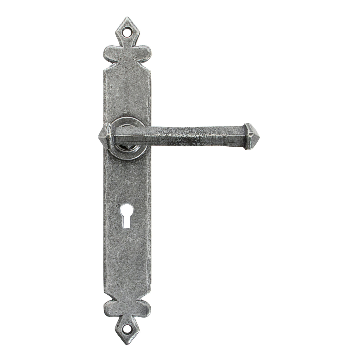 From The Anvil 33608 - Pewter Tudor Lever Lock Set #finish_pewter-patina