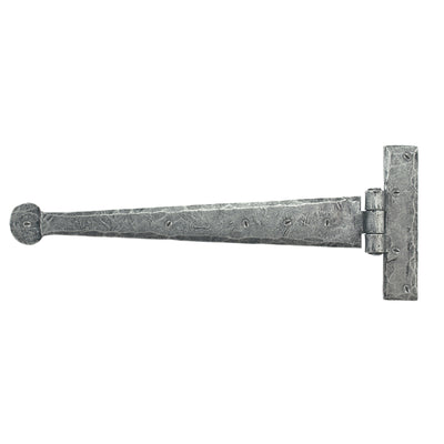 From The Anvil 33652 - Pewter 12" Penny End T Hinge (pair) #finish_pewter-patina