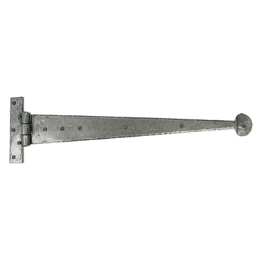 From The Anvil 33655 - Pewter 22" Penny End T Hinge (pair) #finish_pewter-patina