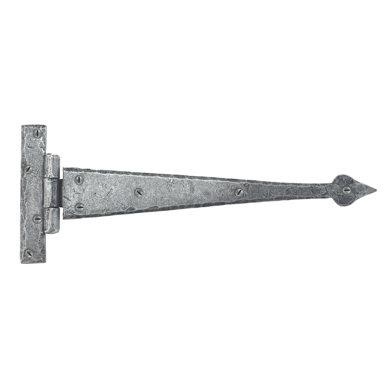 From The Anvil 33657 - Pewter 12" Arrow Head T Hinge (pair) #finish_pewter-patina