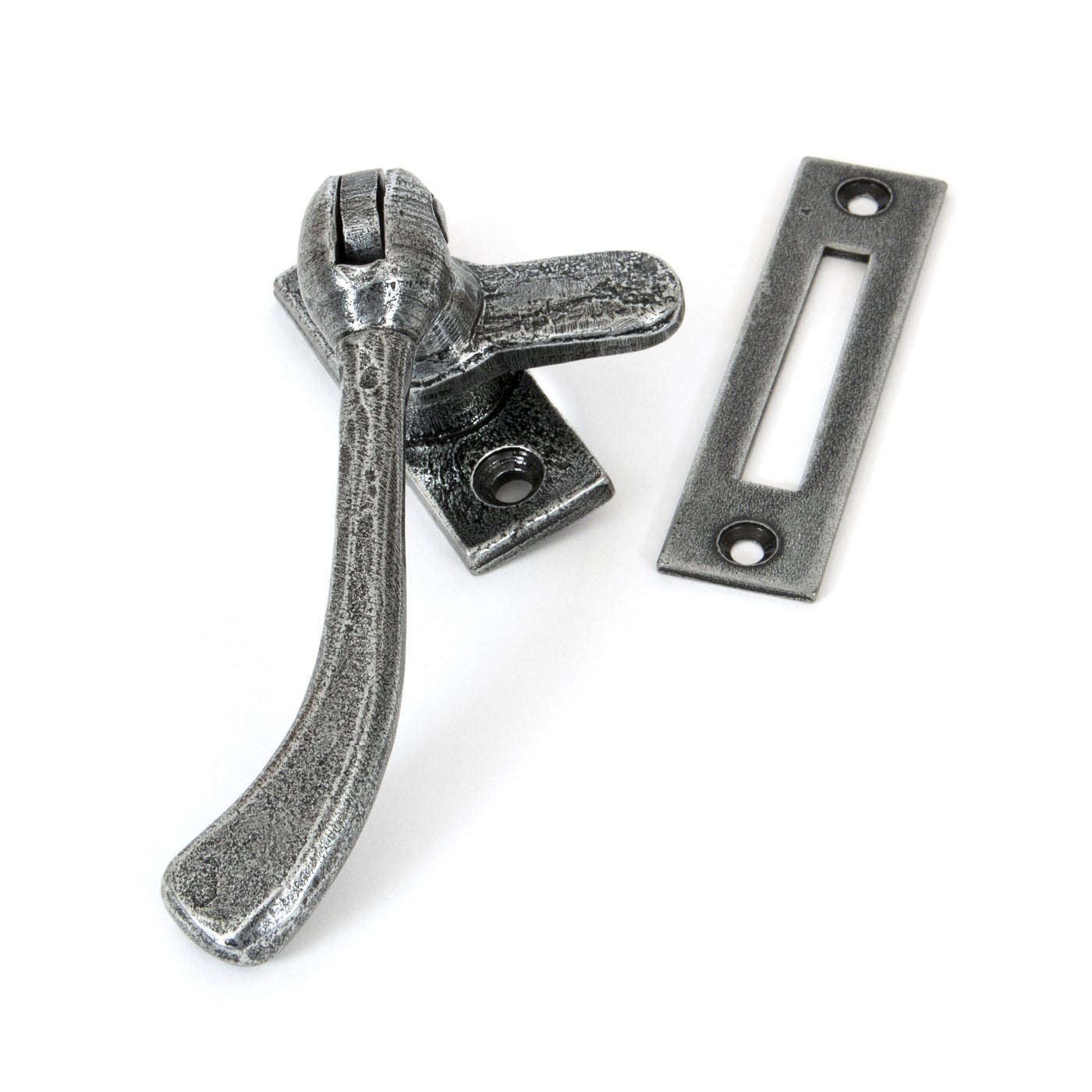 From The Anvil 33668 - Pewter Handmade Peardrop Fastener  #finish_pewter-patina