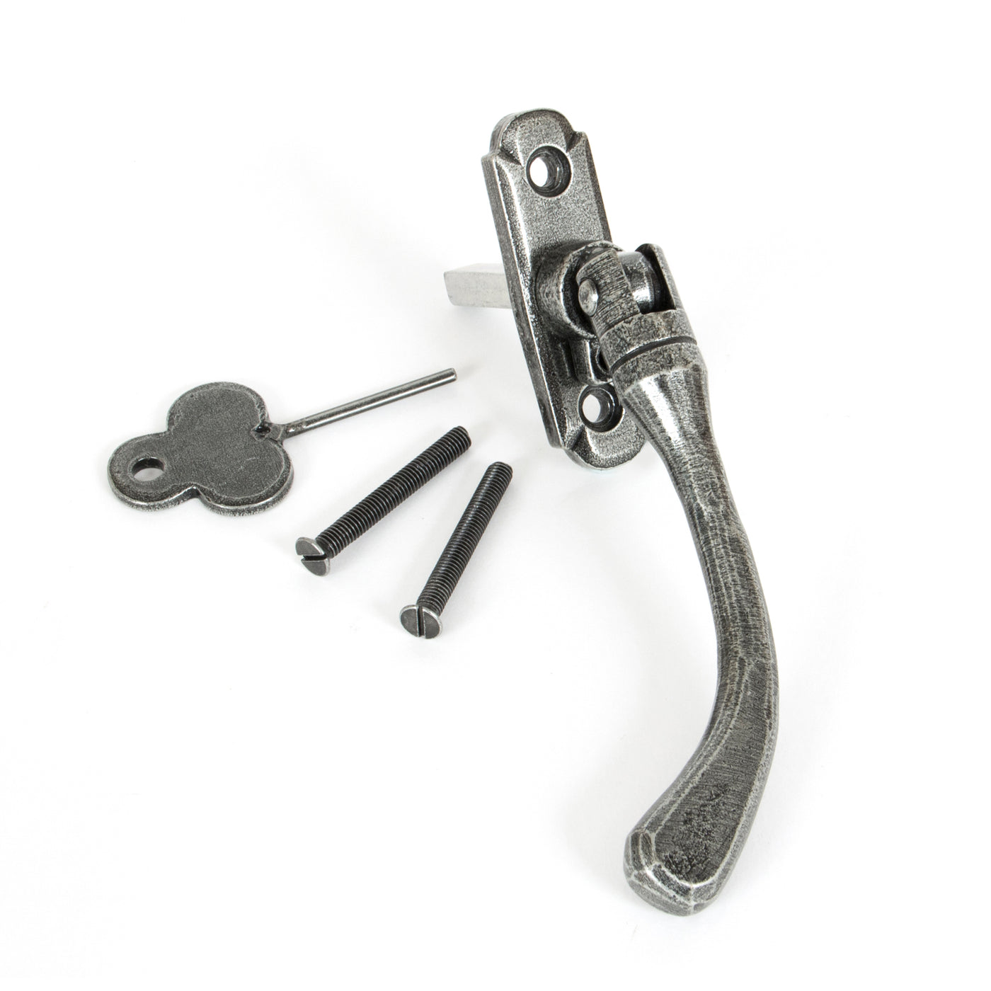 From The Anvil 33682 - Pewter Locking Peardrop Espag - LH #finish_pewter-patina