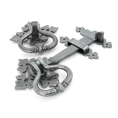 From The Anvil 33685 - Pewter Shakespeare Latch Set #finish_pewter-patina