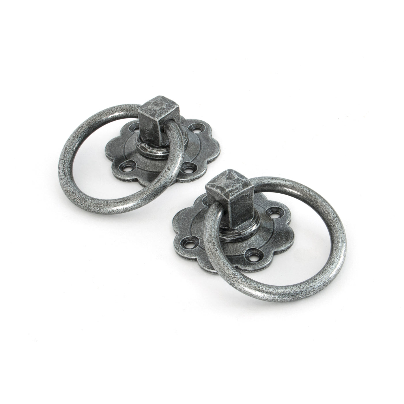 From The Anvil 33689 - Pewter Ring Turn Handle Set  #finish_pewter-patina